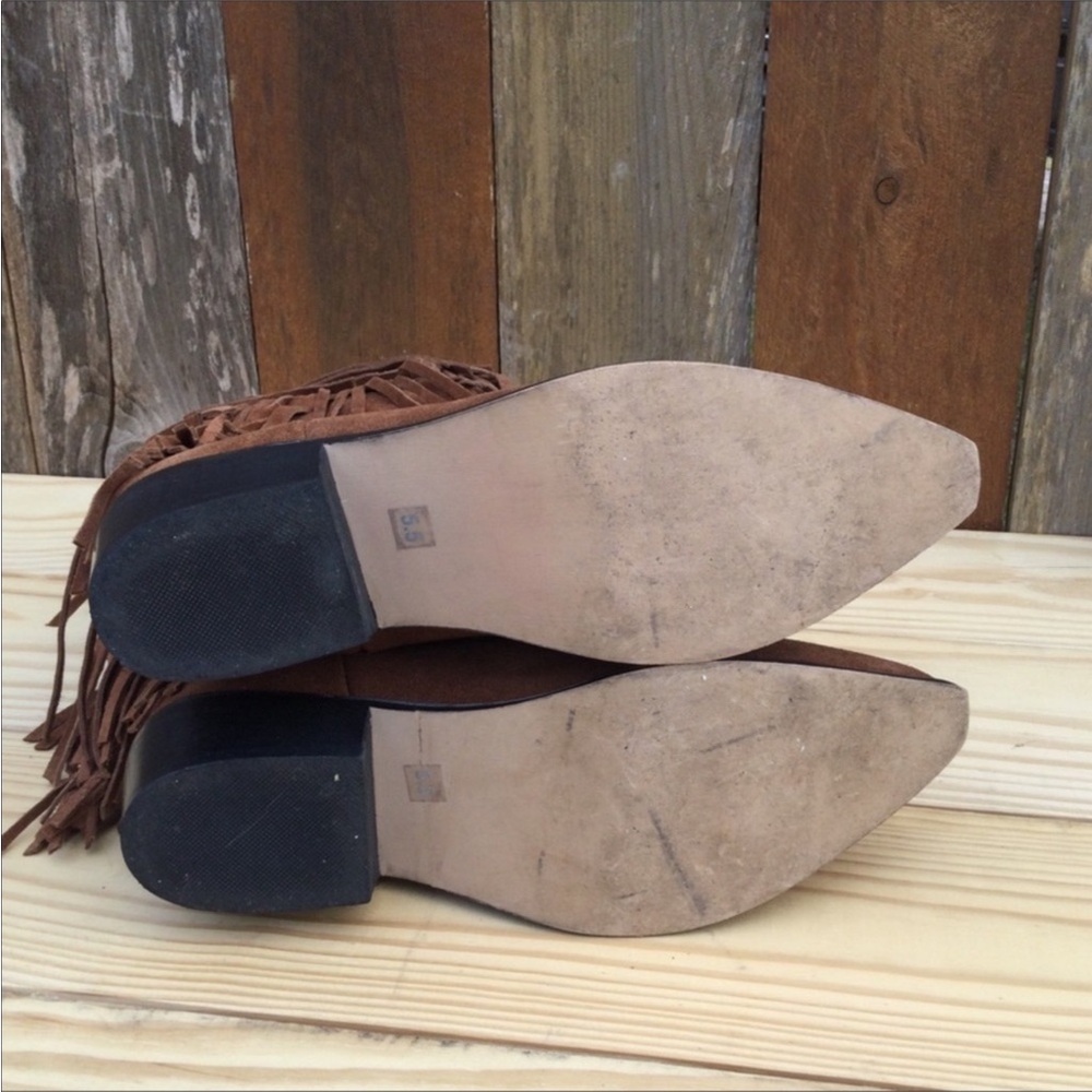 Smoky Mountain Suede Ankle Booties with Fringe Size 5.5 - Picture 3 of 4